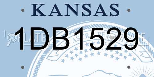 1DB1529 Kansas License Plate