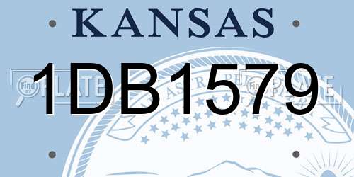 1DB1579 Kansas License Plate