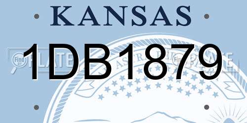 1DB1879 Kansas License Plate