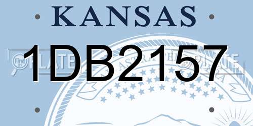 1DB2157 Kansas License Plate
