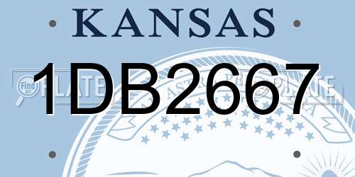 1DB2667 Kansas License Plate