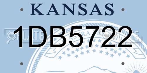 1DB5722 Kansas License Plate