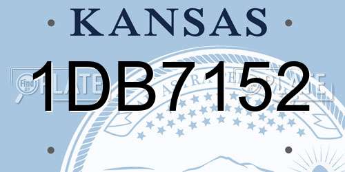 1DB7152 Kansas License Plate