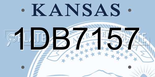 1DB7157 Kansas License Plate
