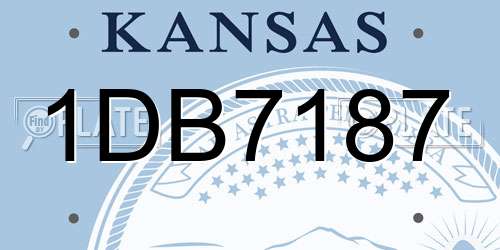 1DB7187 Kansas License Plate
