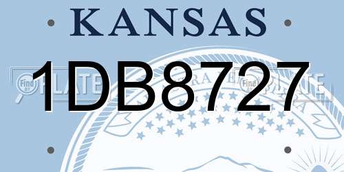 1DB8727 Kansas License Plate
