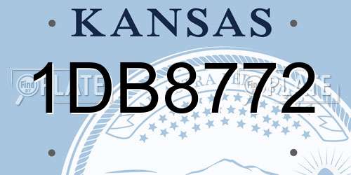 1DB8772 Kansas License Plate