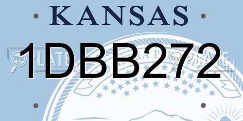 1DBB272 Kansas License Plate