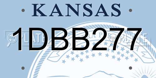 1DBB277 Kansas License Plate