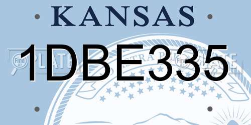 1DBE335 Kansas License Plate