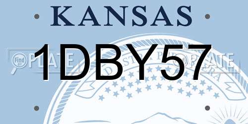 1DBY57 Kansas License Plate