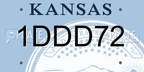 1DDD72 Kansas License Plate