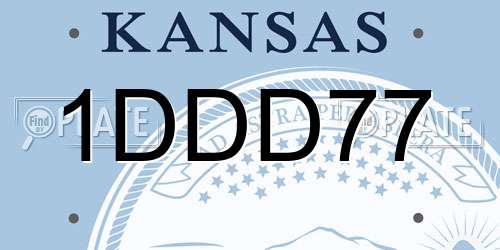 1DDD77 Kansas License Plate