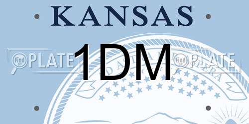 1DM Kansas License Plate