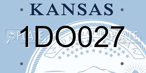 1DO027 Kansas License Plate
