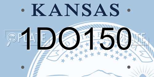 1DO150 Kansas License Plate