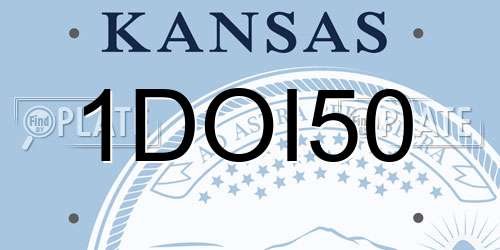 1DOI50 Kansas License Plate