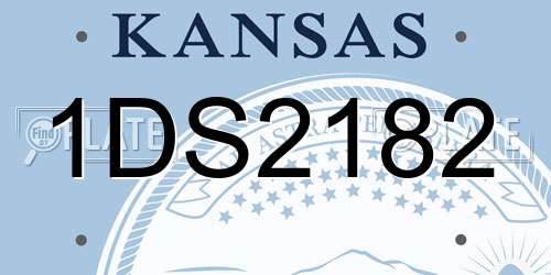1DS2182 Kansas License Plate