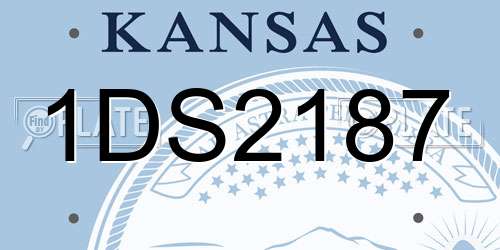 1DS2187 Kansas License Plate