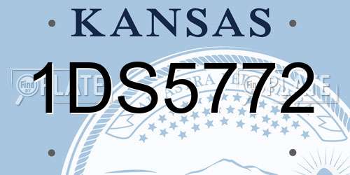 1DS5772 Kansas License Plate