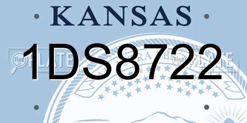 1DS8722 Kansas License Plate