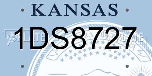 1DS8727 Kansas License Plate