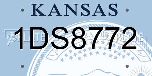 1DS8772 Kansas License Plate