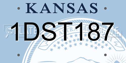 1DST187 Kansas License Plate