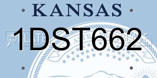 1DST662 Kansas License Plate