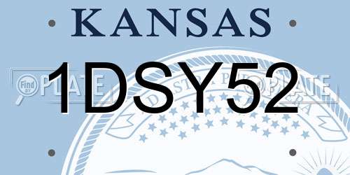 1DSY52 Kansas License Plate