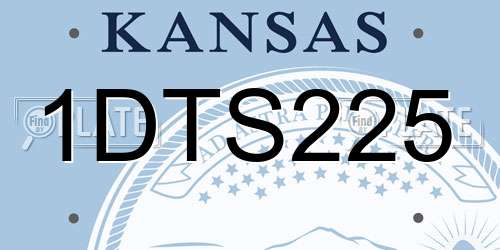 1DTS225 Kansas License Plate