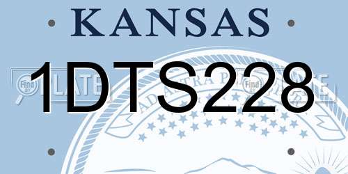 1DTS228 Kansas License Plate