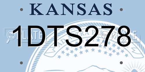 1DTS278 Kansas License Plate