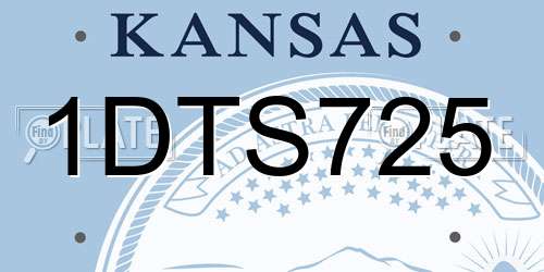 1DTS725 Kansas License Plate