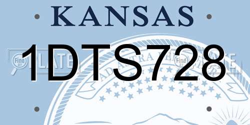 1DTS728 Kansas License Plate