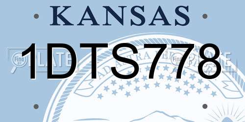 1DTS778 Kansas License Plate