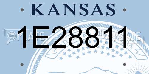 1E28811 Kansas License Plate