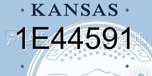 1E44591 Kansas License Plate