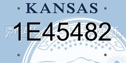 1E45482 Kansas License Plate