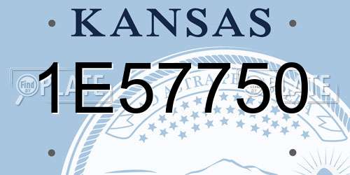 1E57750 Kansas License Plate
