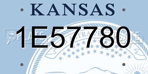 1E57780 Kansas License Plate