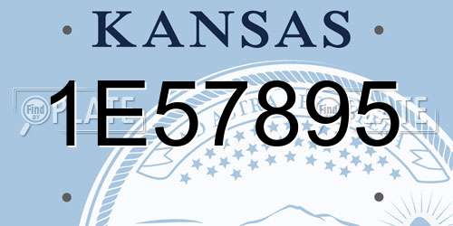 1E57895 Kansas License Plate