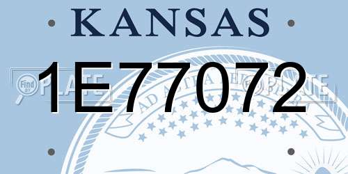 1E77072 Kansas License Plate