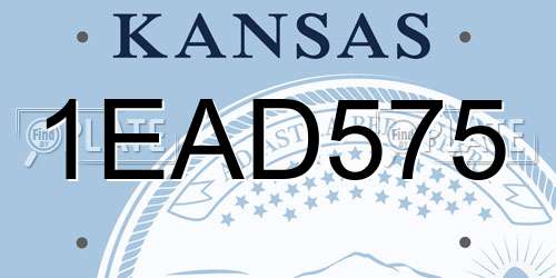 1EAD575 Kansas License Plate