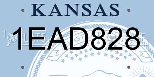 1EAD828 Kansas License Plate