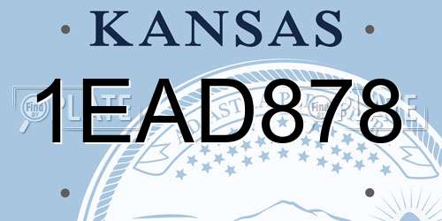 1EAD878 Kansas License Plate