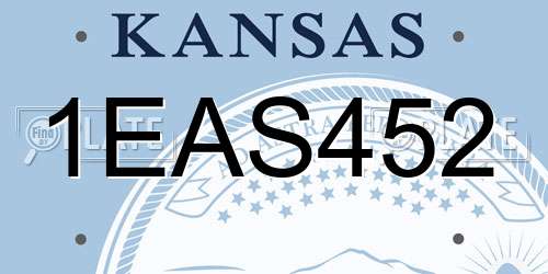 1EAS452 Kansas License Plate