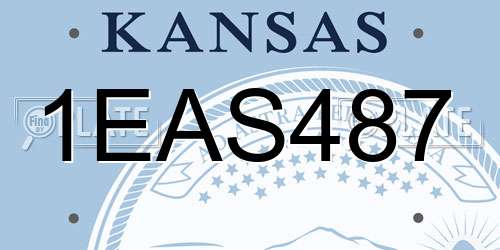 1EAS487 Kansas License Plate
