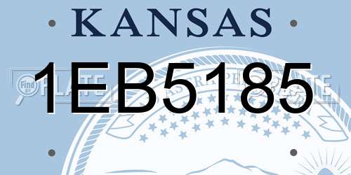 1EB5185 Kansas License Plate