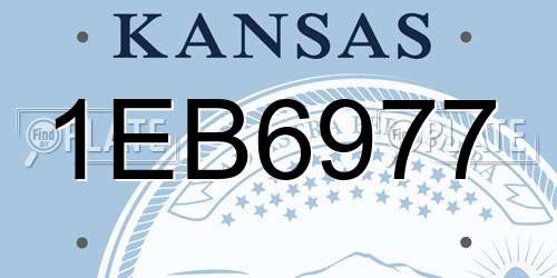 1EB6977 Kansas License Plate